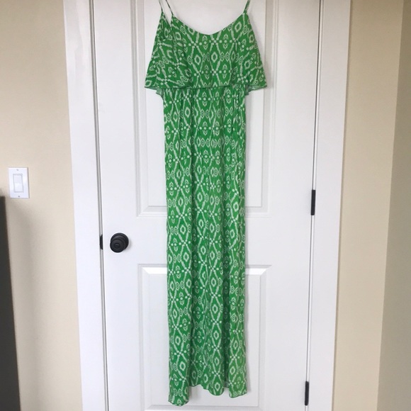 Pixi + Ivy Green Tribal Print Maxi Dress - Picture 2 of 5
